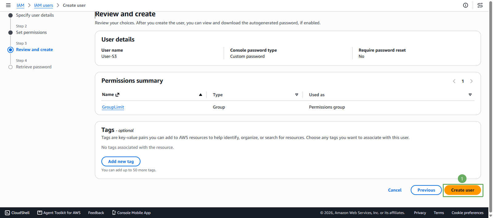 create user