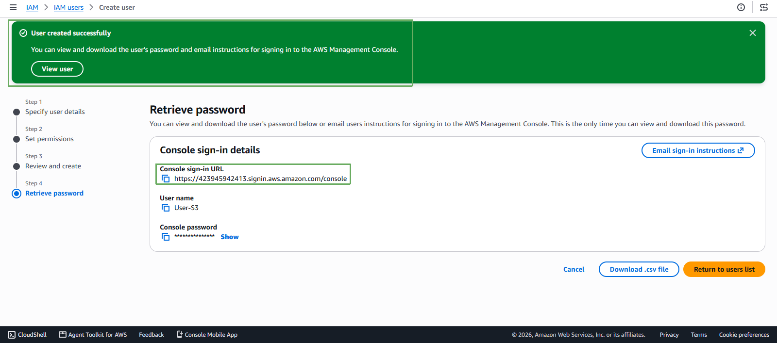 create user