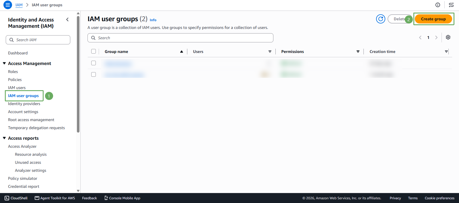 create group