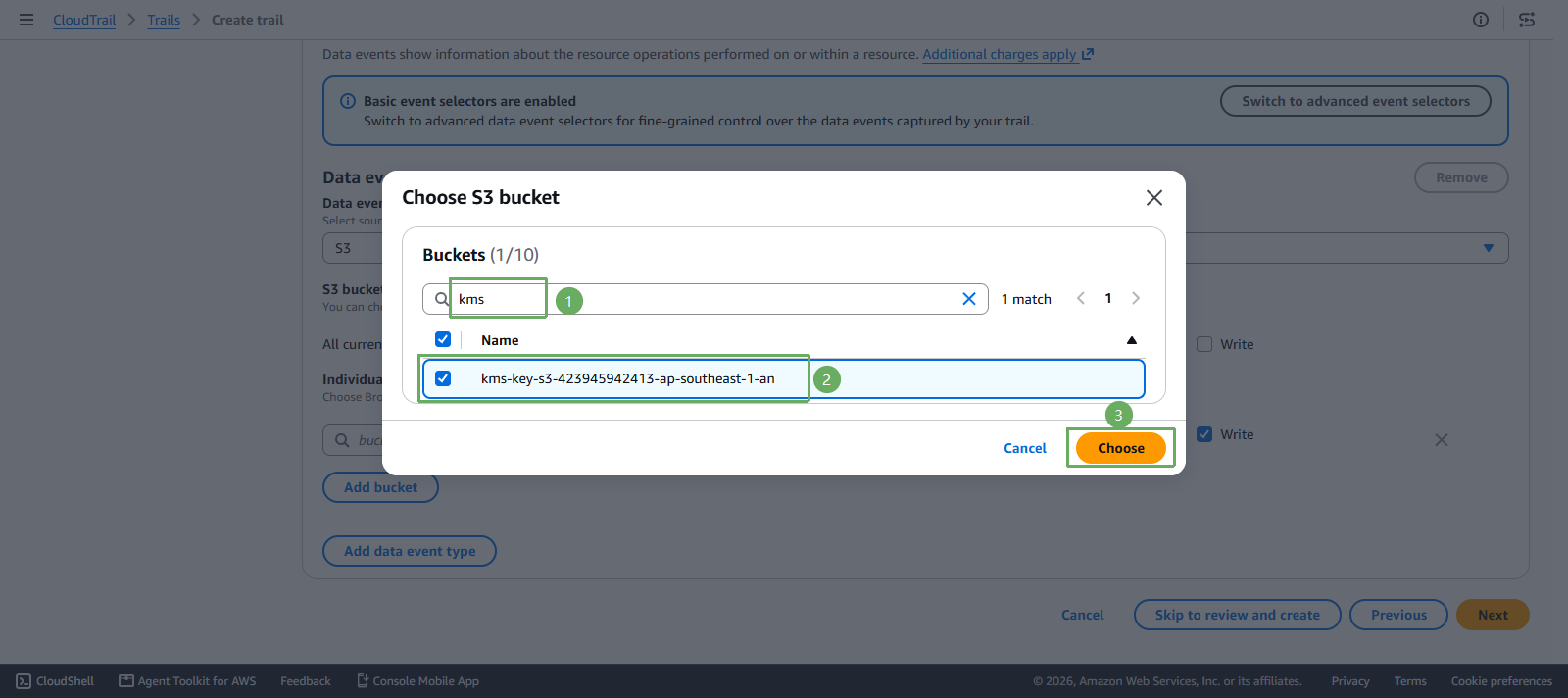 create cloudtrail