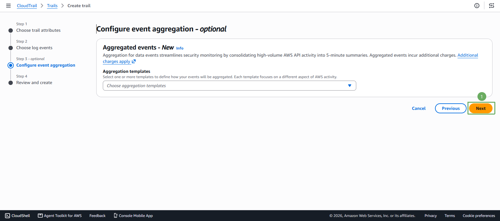 create cloudtrail