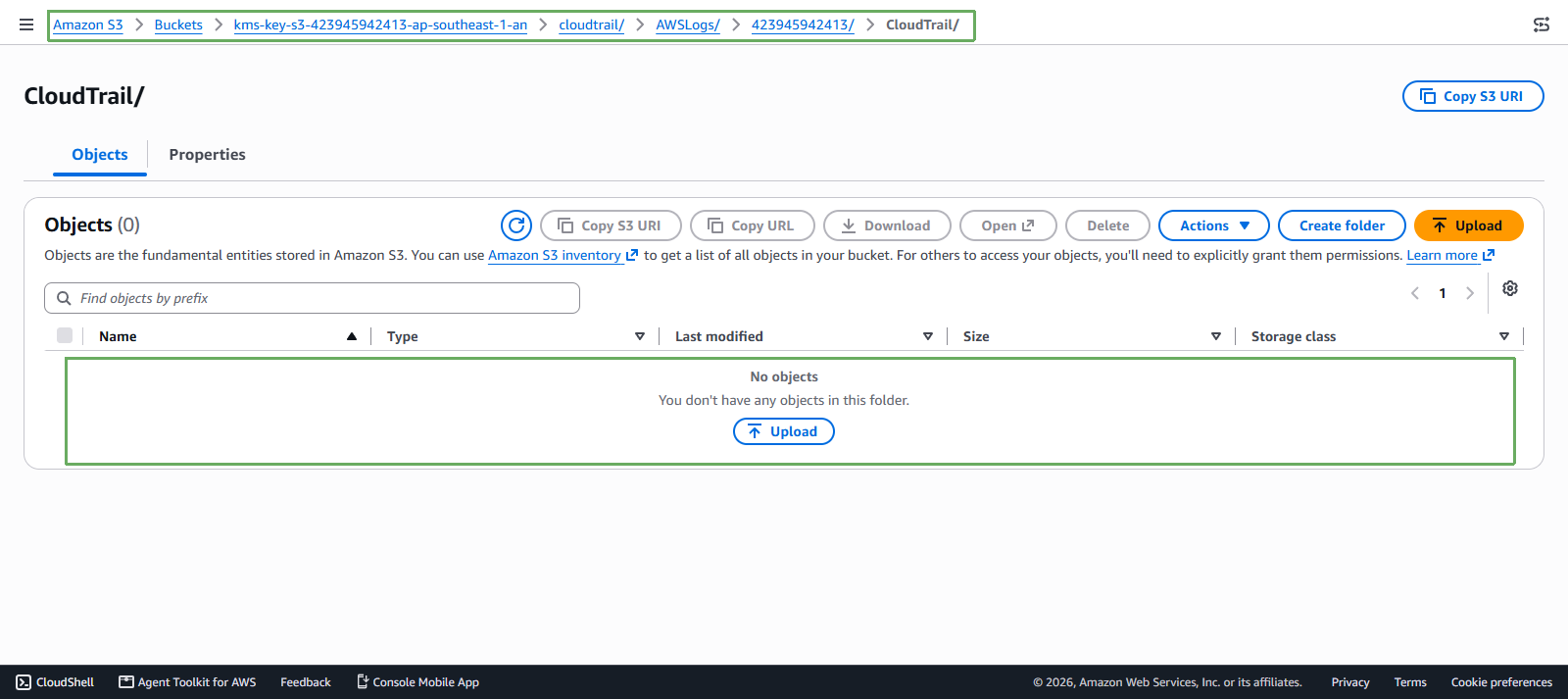 test cloudtrail