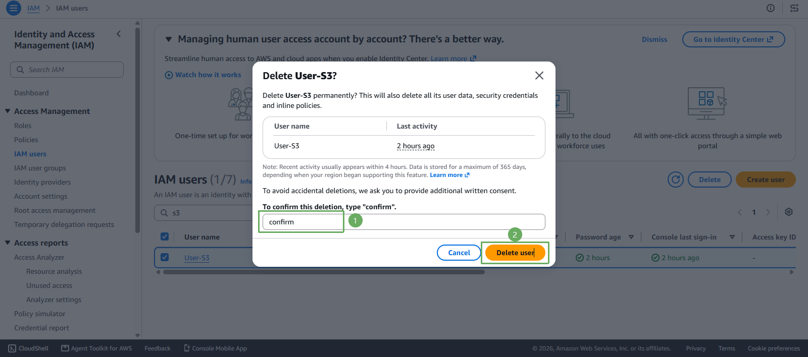 delete user group